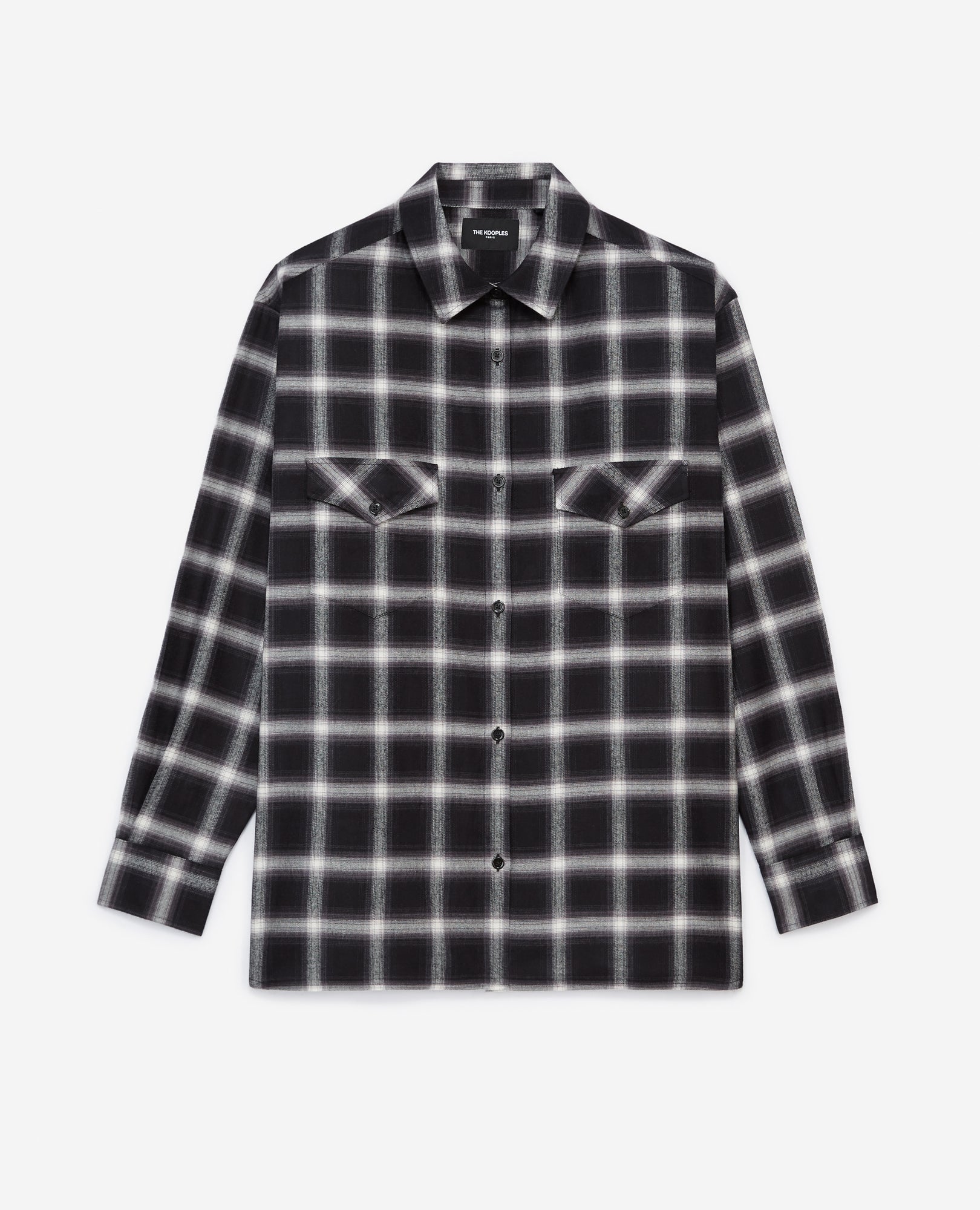 Roomy And White Check Shirt | Women | Black x Ecru