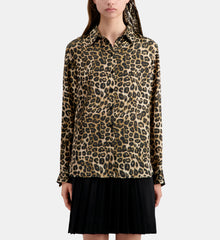 Print Silk Shirt | Women | Leopard