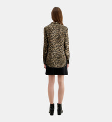 Print Silk Shirt | Women | Leopard