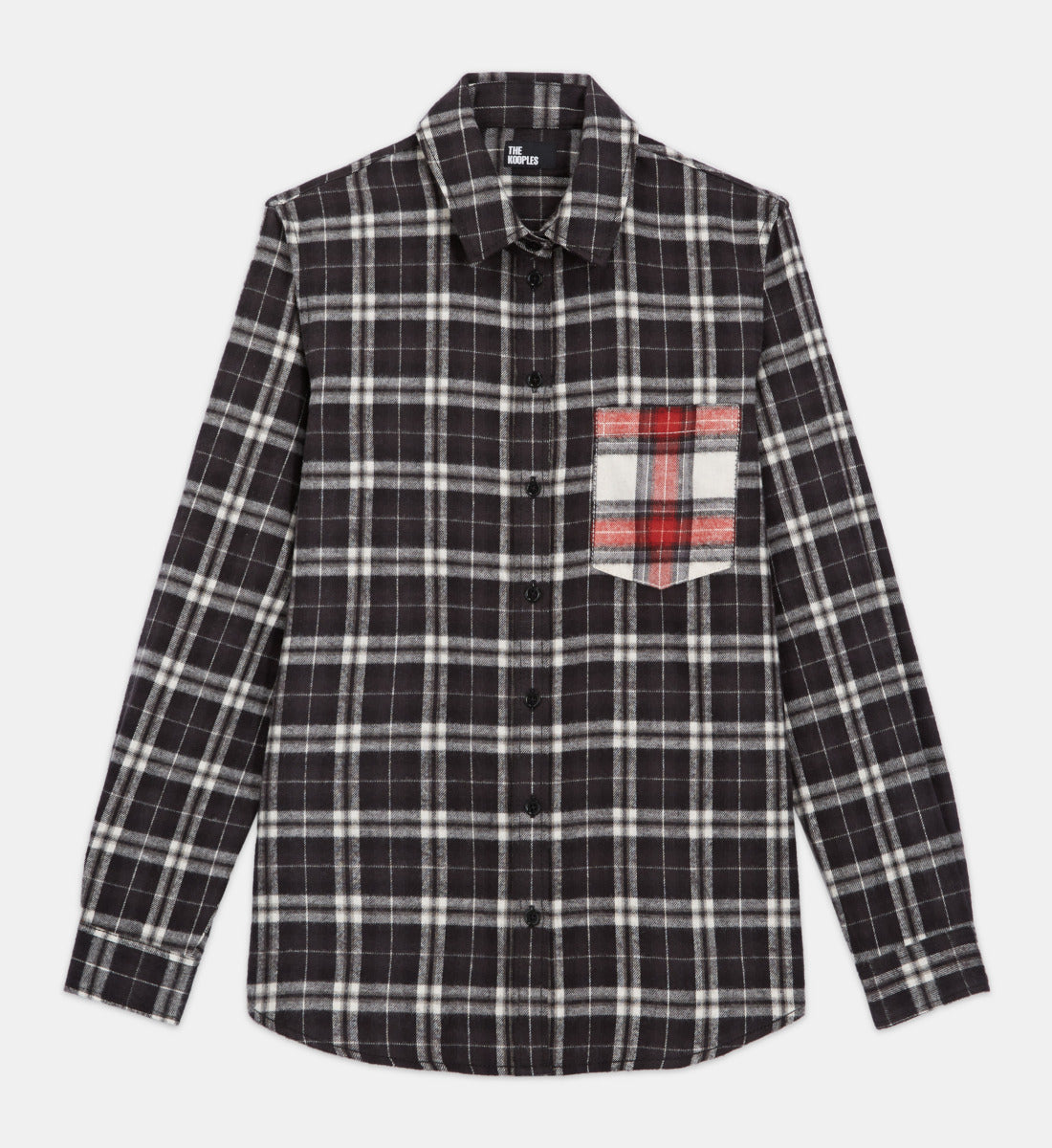 Overshirt With Check Motif | Women | Black