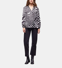 Printed Blouse | Women | Black x White