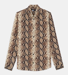 Snakeskin Print Shirt | Women | Beige