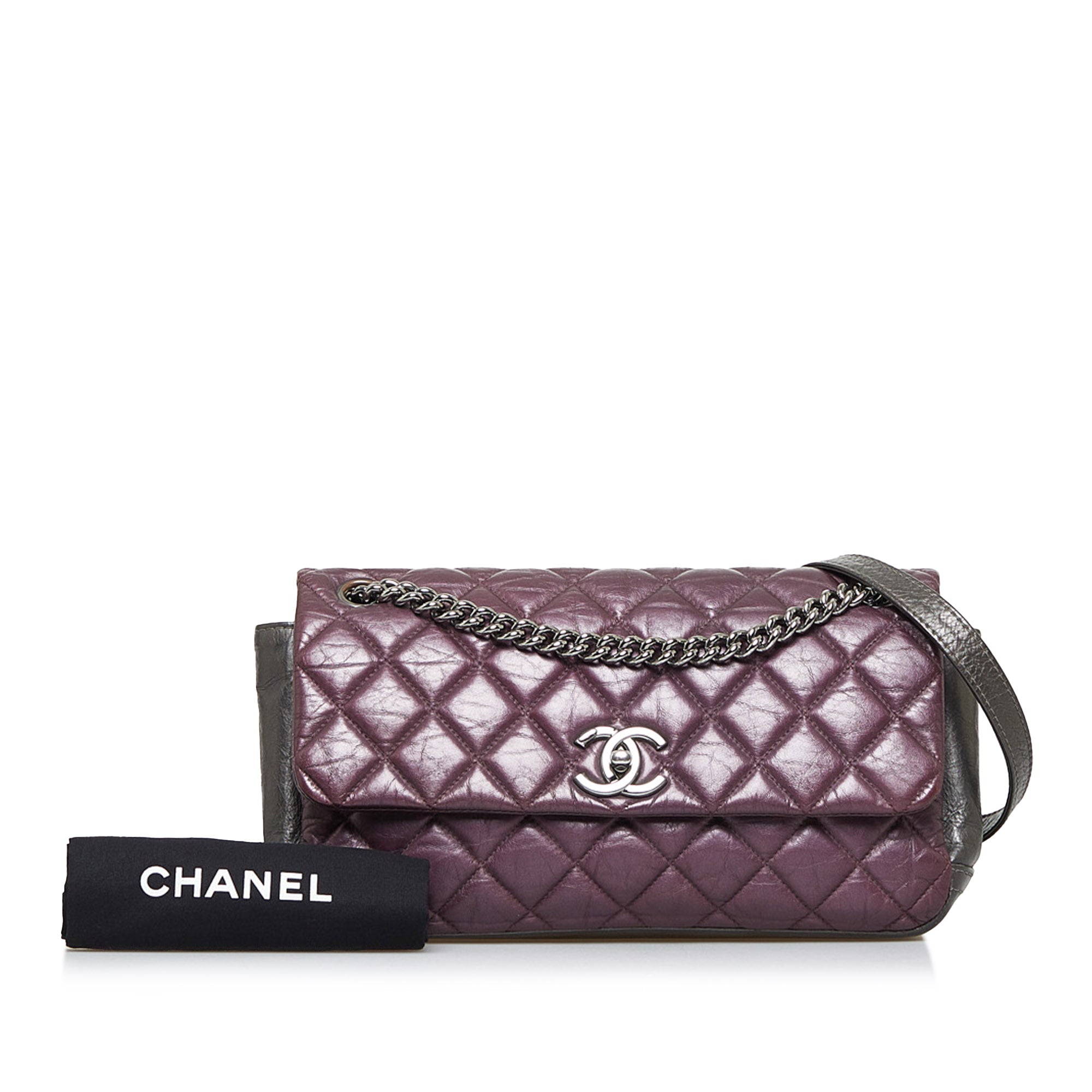 Chanel Pre-Owned Glazed Matelasse Portobello Flap Bag | Women | Purple