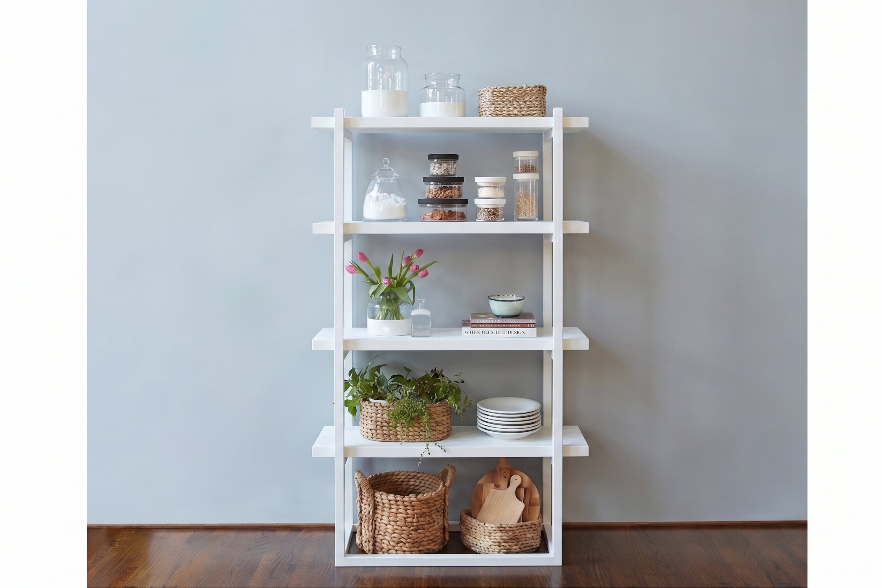 Pantry Shelf Unit | White with White