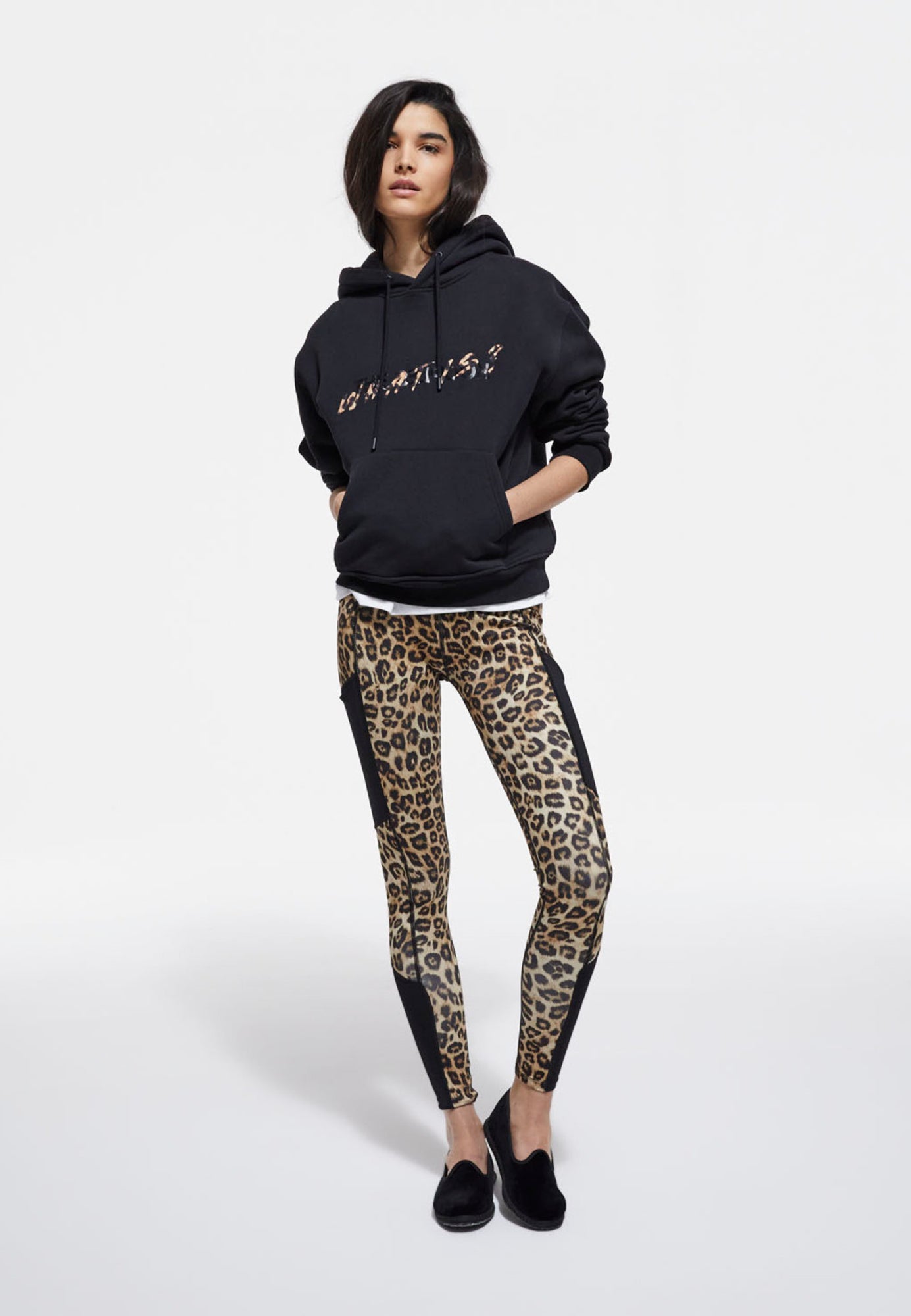 Print Technical Leggings | Women | Leopard