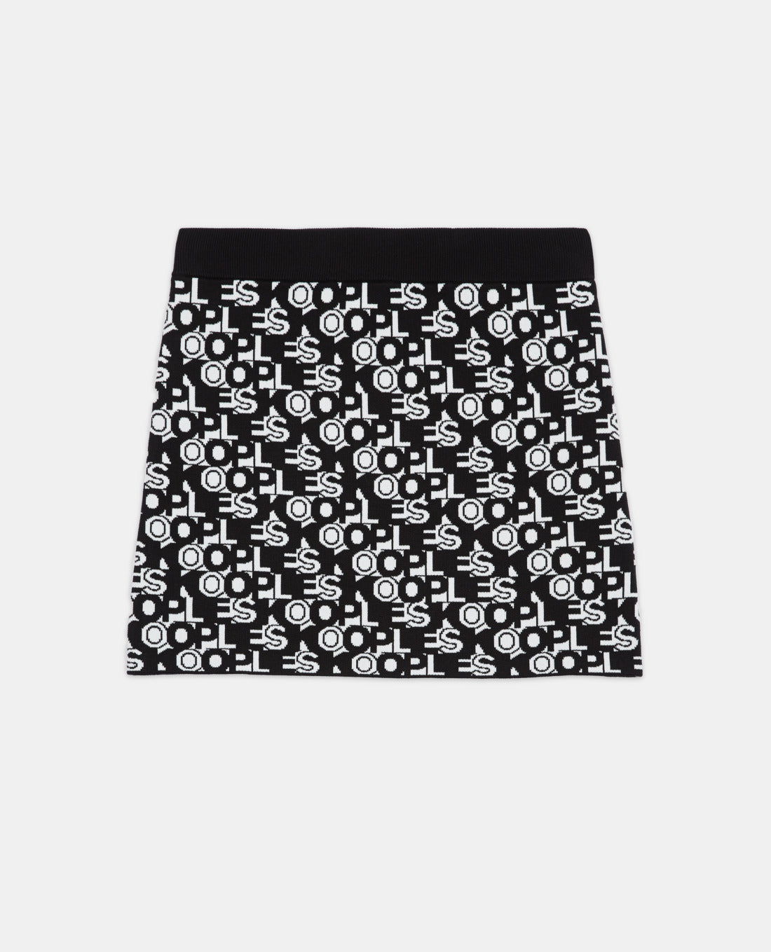 Short Skirt With The Kooples Logo | Women | Black x White