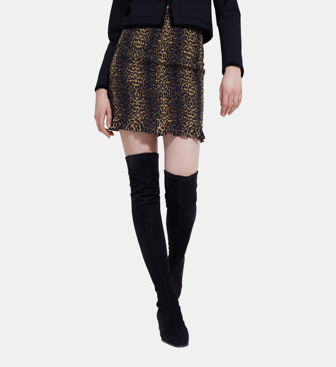 Print Short Skirt | Women | Leopard