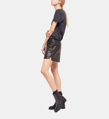 Leather Skirt With Studs | Women | Black