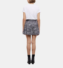 Short Printed Skirt | Women | Black x White