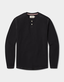 Men | Puremeso Two Button Henley | Black