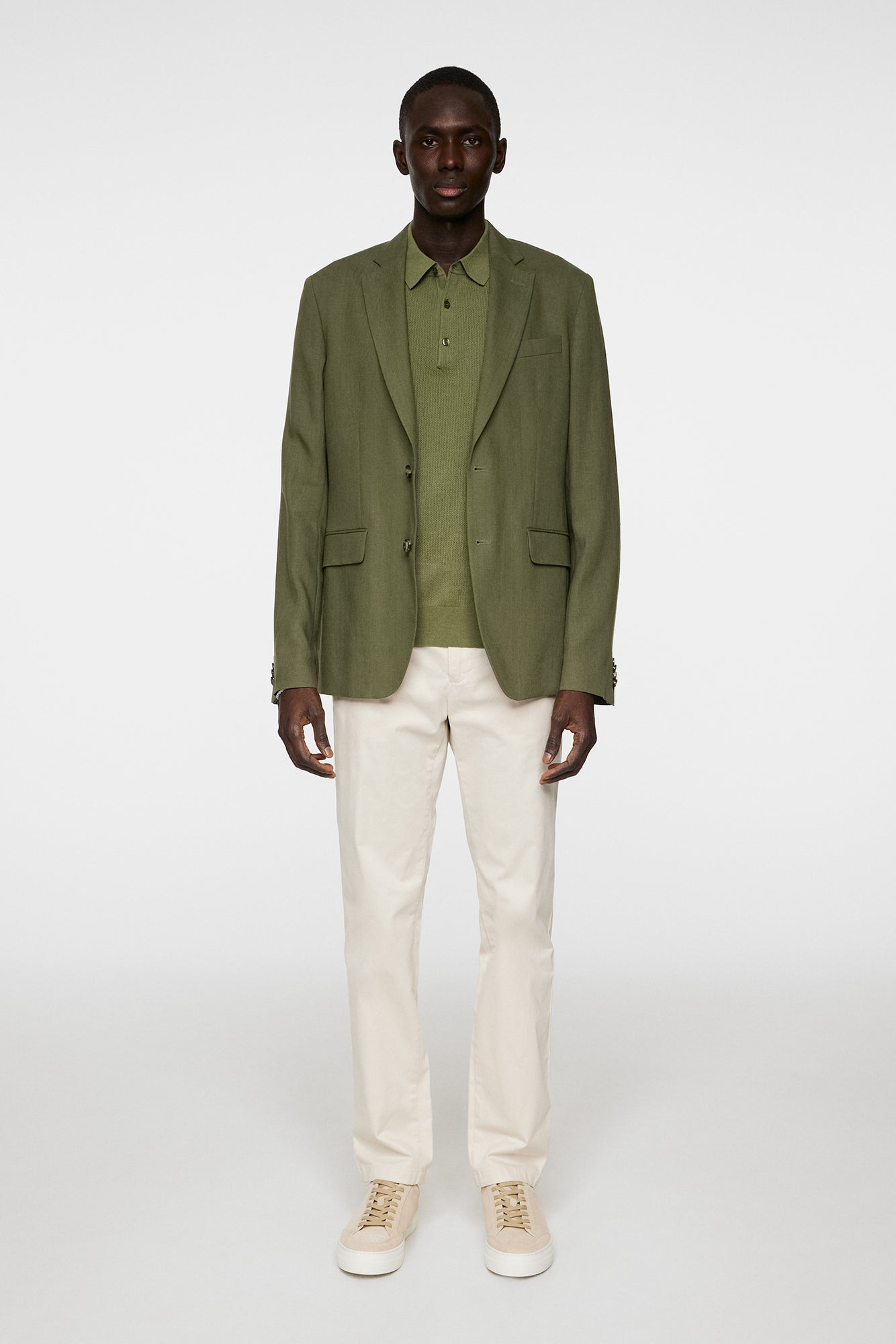 Men | Elton U Super Linen Blazer | Olivine