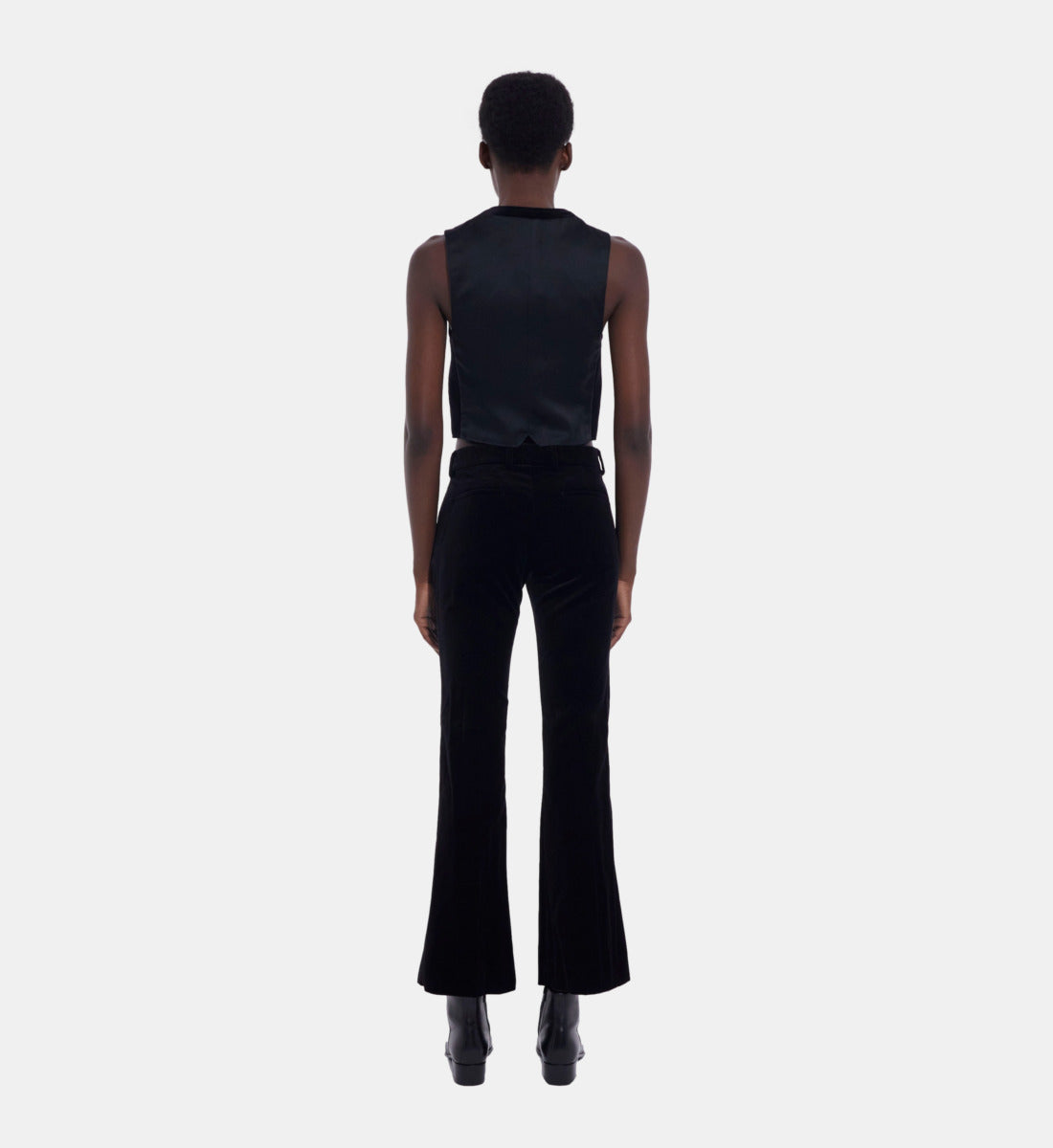 Velvet Flared Suit Pants | Women | Black