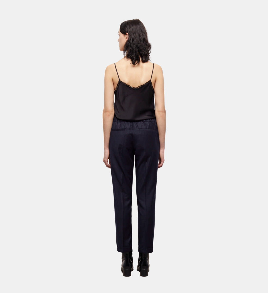 Blue Wool Suit Pants | Women | Navy