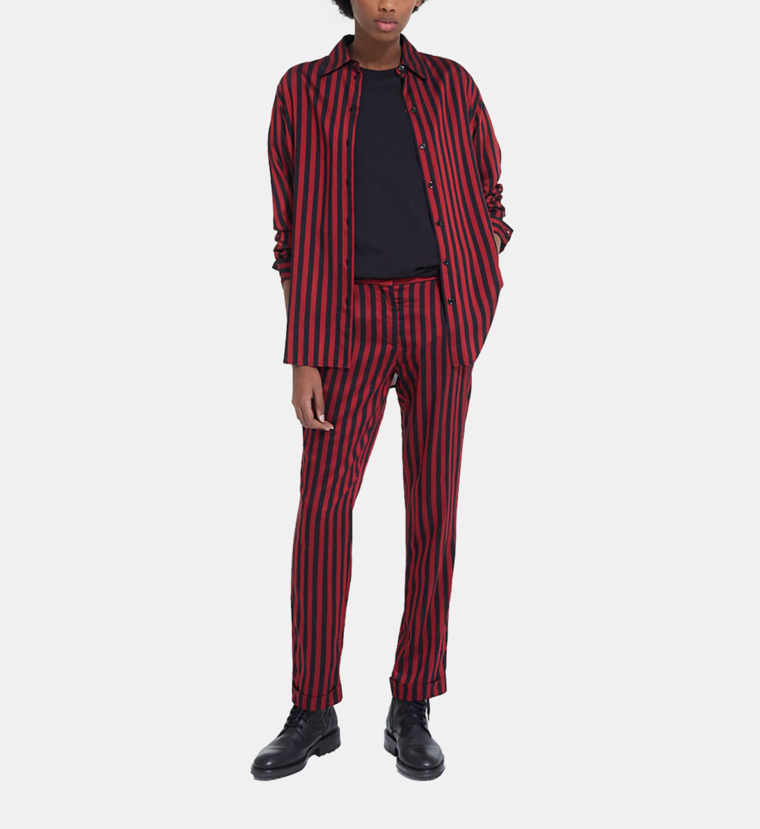 Striped Pants | Women | Rouge Noir