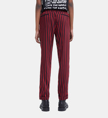 Striped Pants | Women | Rouge Noir