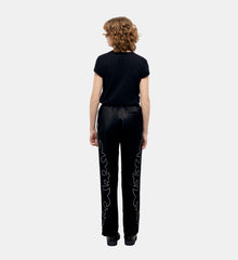 Pants With Western-Style Embroidery | Women | Black