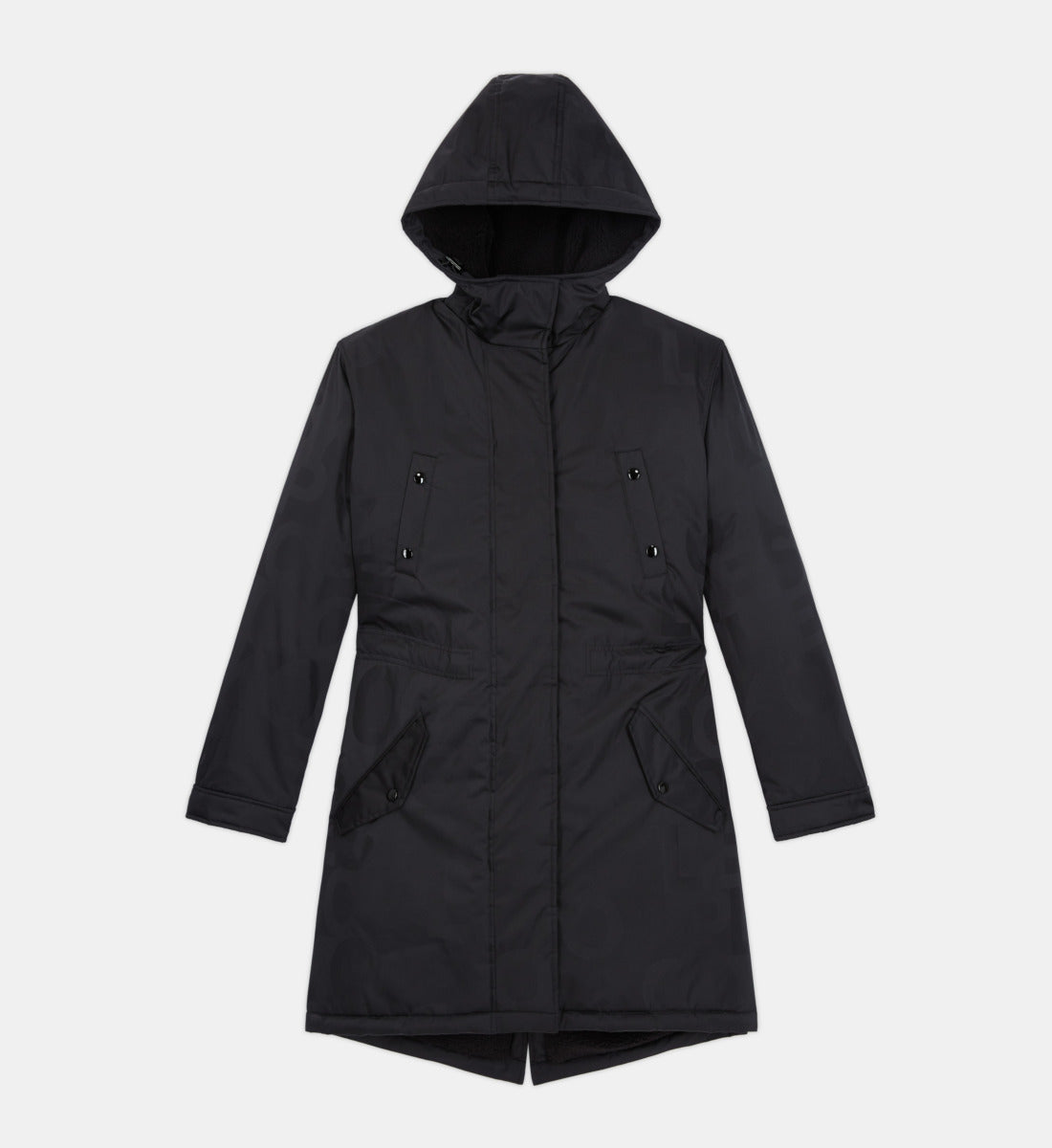 Long Parka With The Kooples Logo | Women | Black