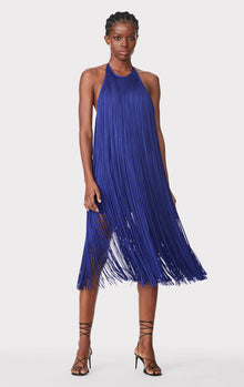 Fringed Halter Midi Dress | Iris