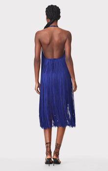 Fringed Halter Midi Dress | Iris