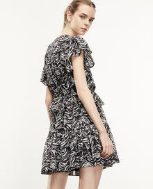 Short And Zebra-Print Dress | Women | Black x White