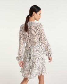 Short White Dress With Polka Dots | Women | Black