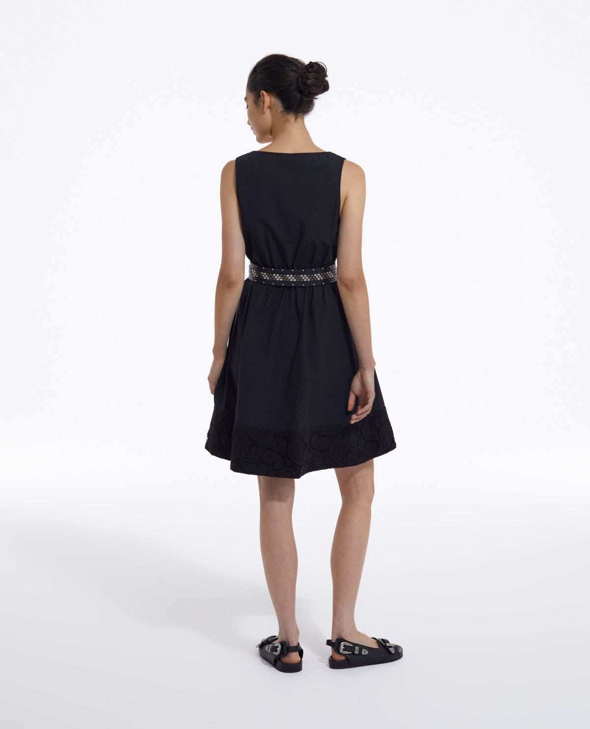 Sleeveless Short Dress With Pockets | Women | Black