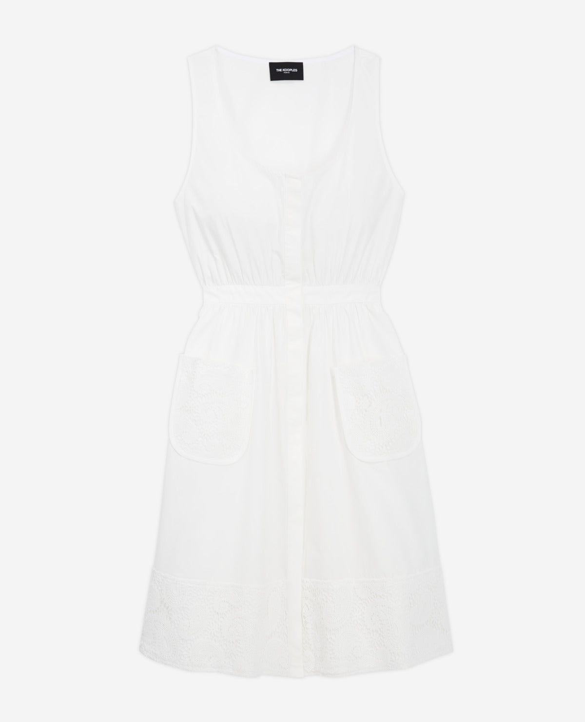 Short Sleeveless Dress With Pockets | Women | White