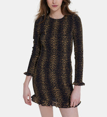 Print Short Dress | Women | Leopard