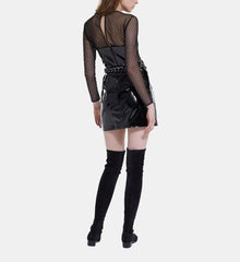 Short Vinyl-Effect Dress | Women | Black