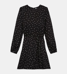 Short Dress With Heart Print | Women | Black