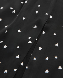 Short Dress With Heart Print | Women | Black