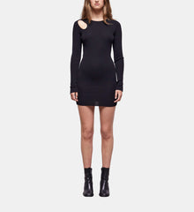 Short Wool Dress | Women | Black