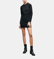 Short Dress With Shoulder Details | Women | Black