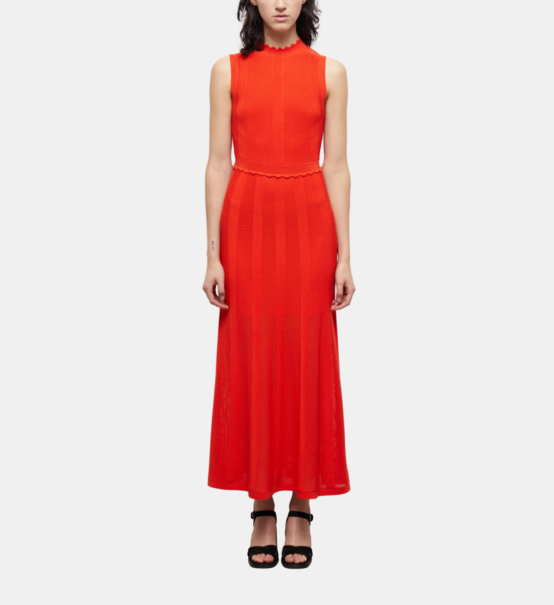 Long Orange Knit Dress | Women | Pumpkin