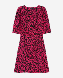 Short Printed Wrap Dress | Women | Pink Black