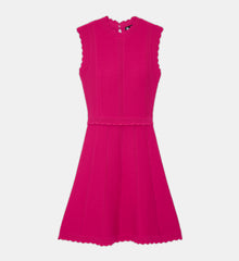 Short Openwork Knit Dress | Women | Pink