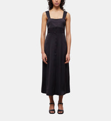 Long Dress With Buttoning | Women | Black