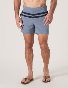 Men | Button Front Trunk | Mineral Blue-Navy