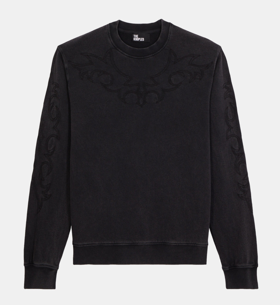 Sweatshirt With Western-Style Embroidery | Women | Black Washed