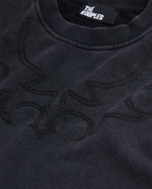 Sweatshirt With Western-Style Embroidery | Women | Black Washed