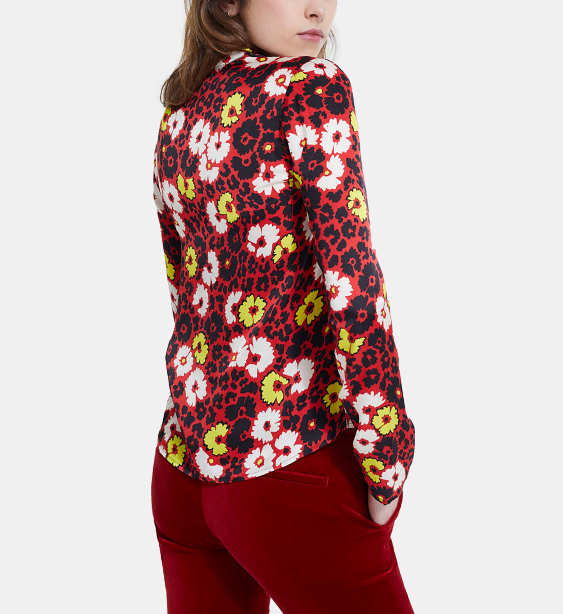 Floral Print Top | Women | Red x Yellow