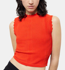 Orange Short Knit Top | Women | Pumpkin