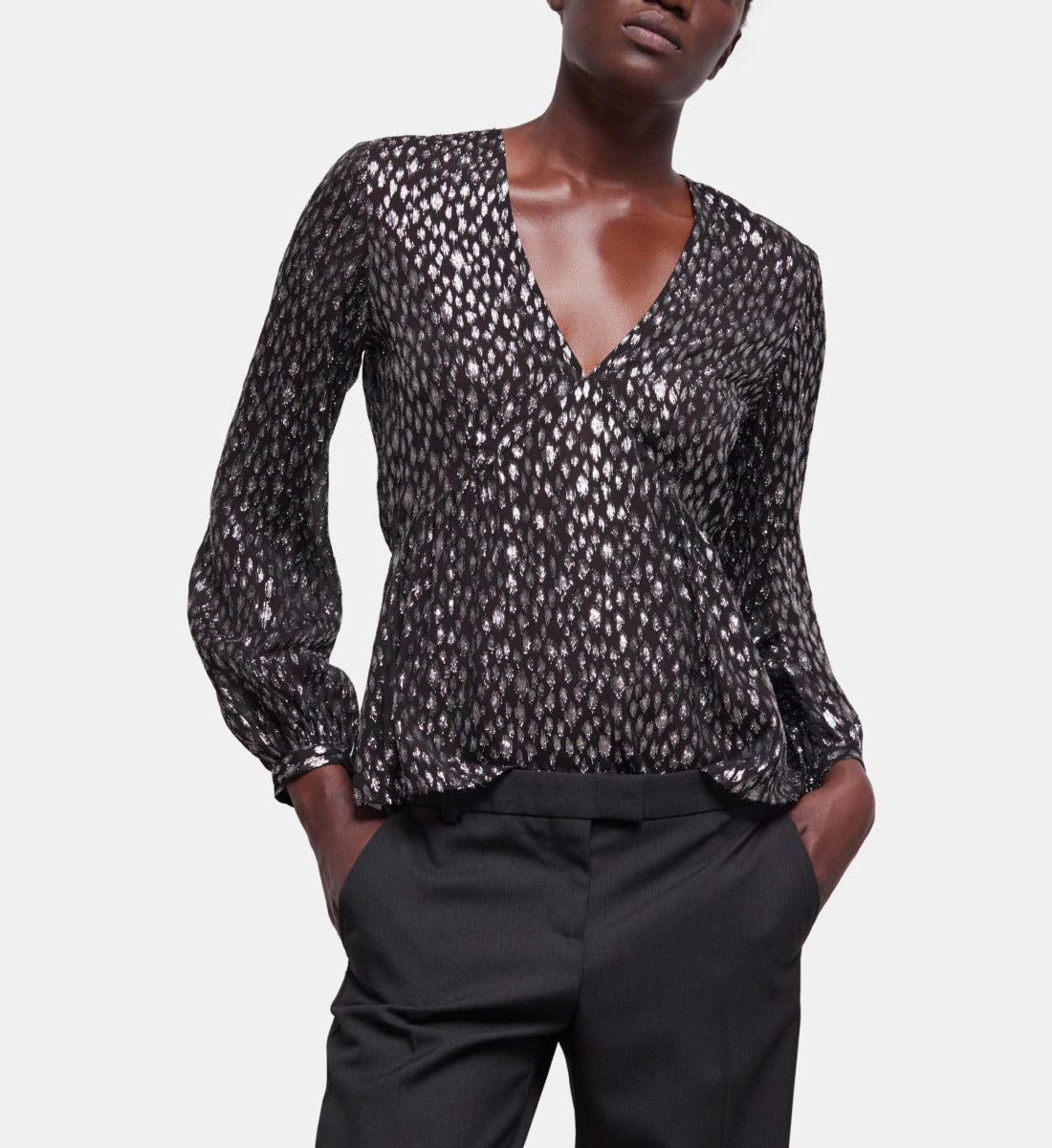 Leopard-Print Top | Women | Antic Silver