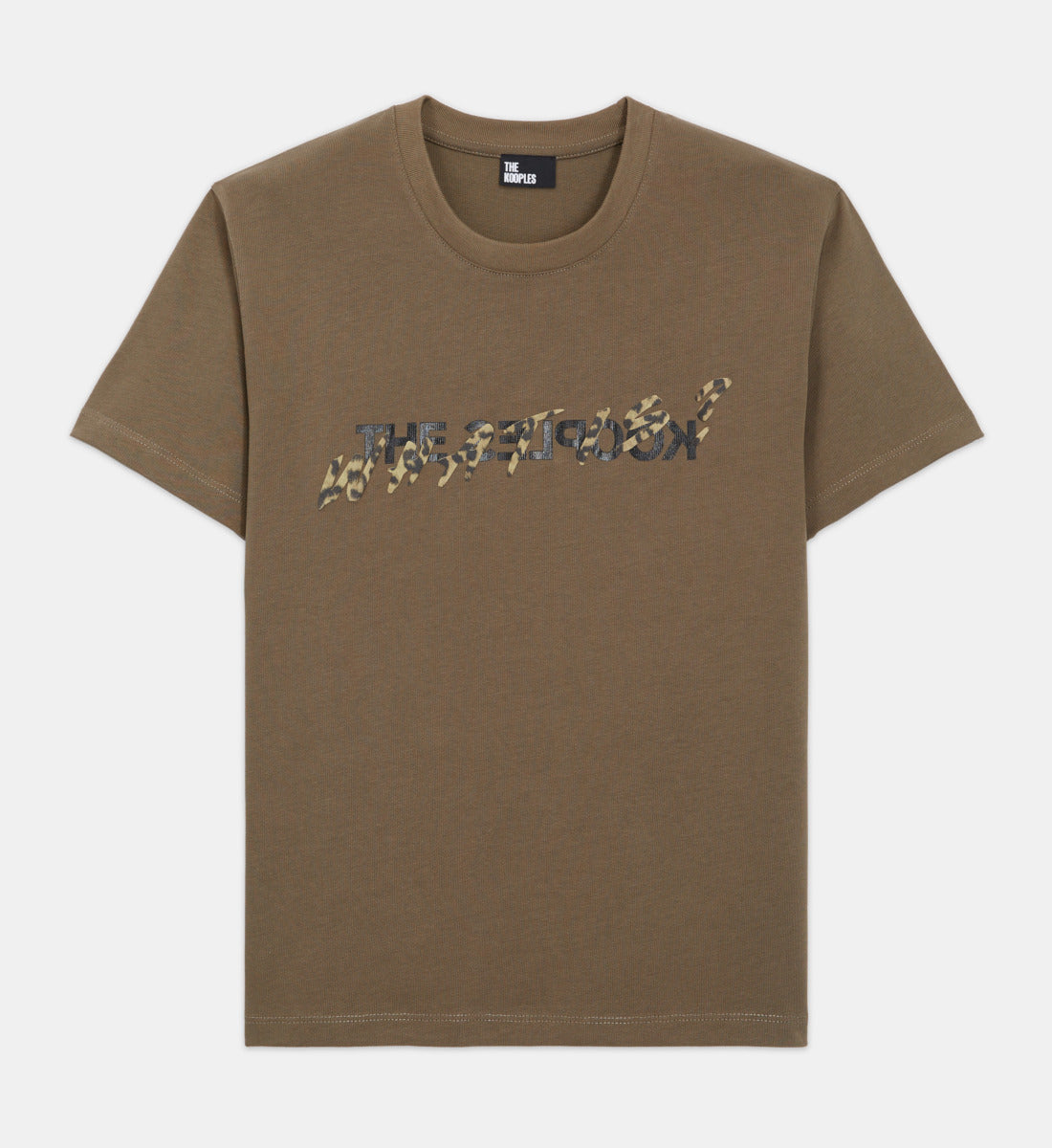 Khaki And Leopard Print What Is T-Shirt | Women | Algue