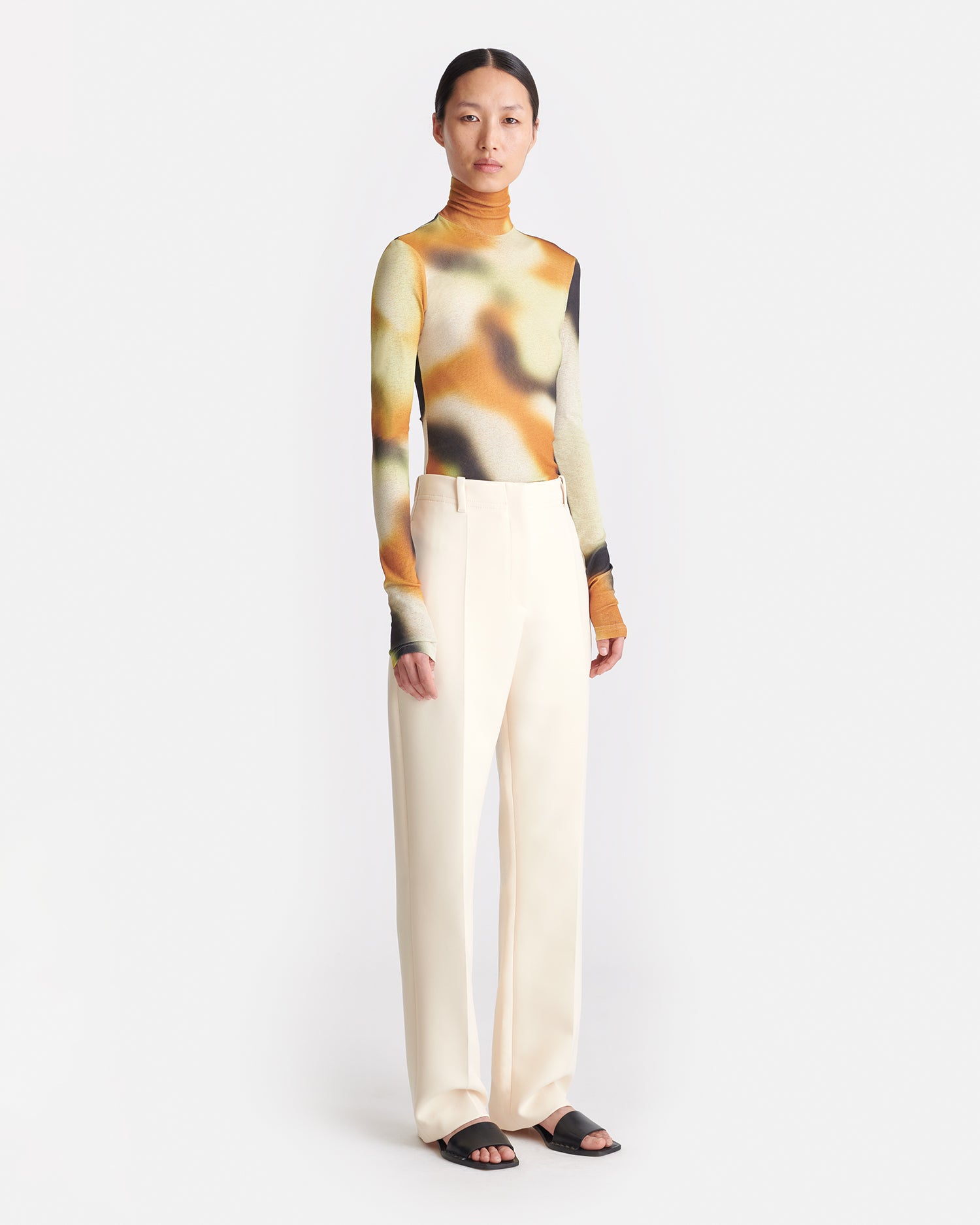 Womens | Loren Double Suiting Straight-Leg Pants | Creme