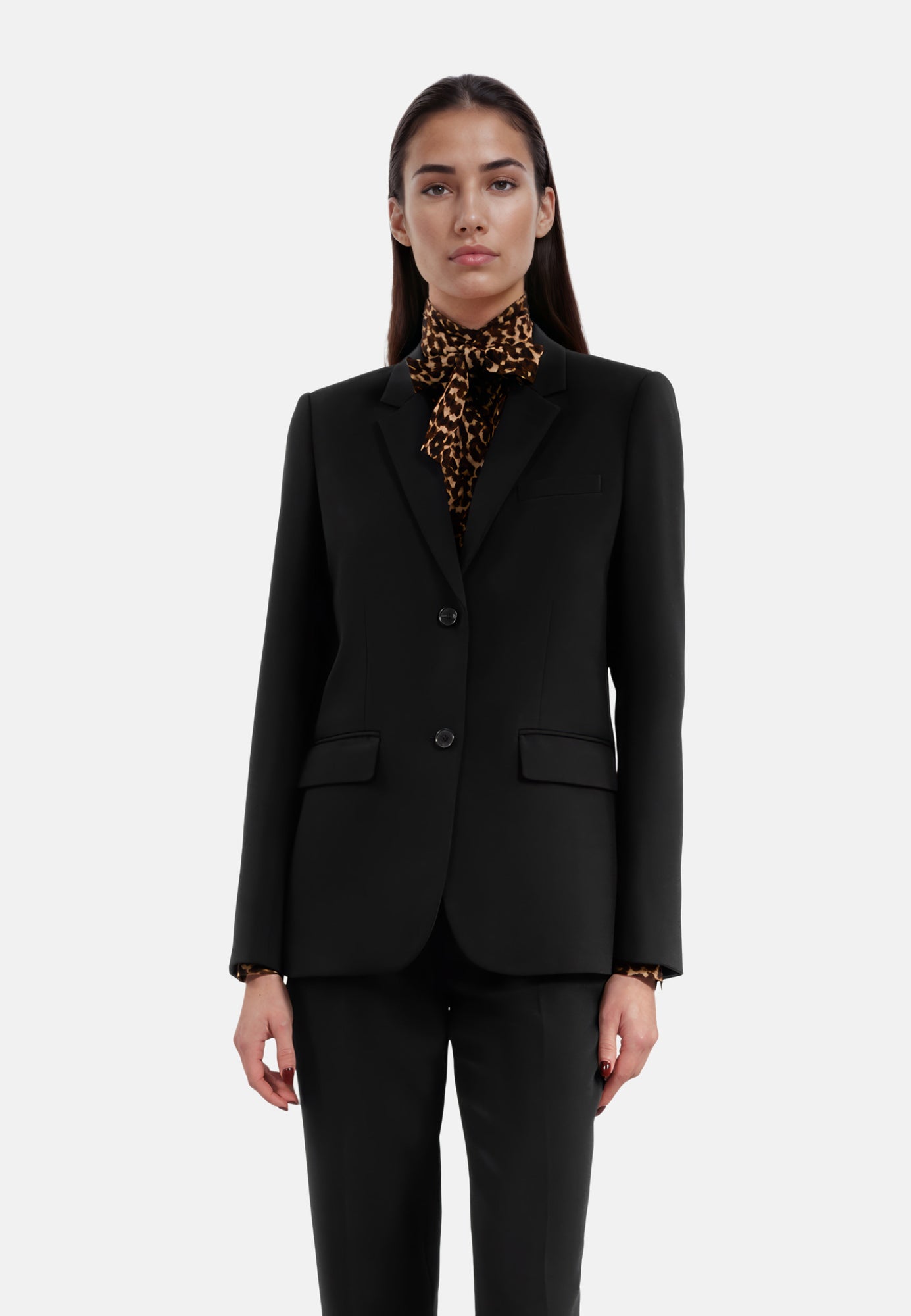 Crêpe Suit Jacket Structured Shape | Women | Black