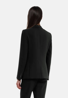 Crêpe Suit Jacket Structured Shape | Women | Black