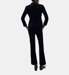 Velvet Suit Jacket | Women | Black