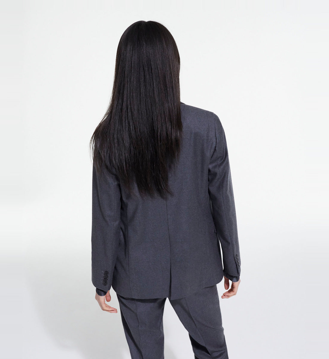 Gray Wool Suit Jacket | Women | Grey