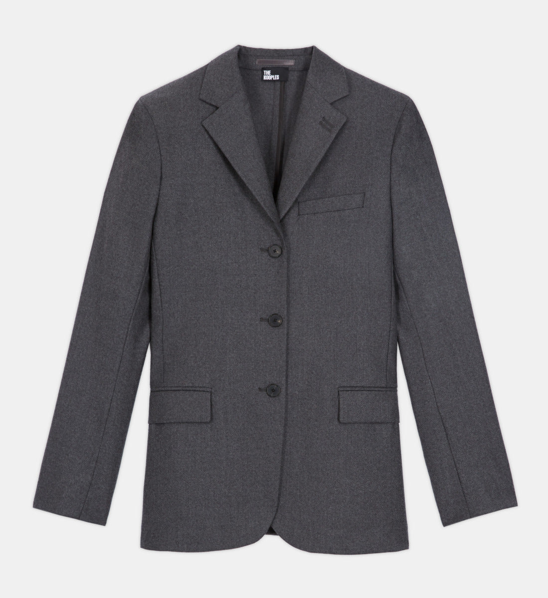 Gray Wool Suit Jacket | Women | Grey